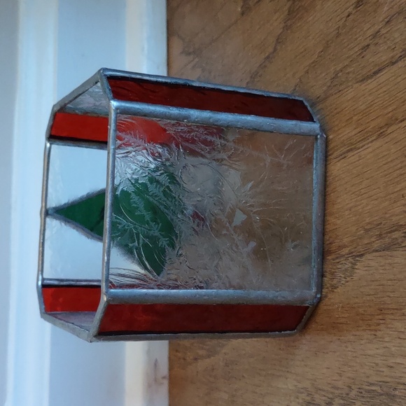 Stained Glass Christmas Tree Candle Holder - Picture 2 of 7